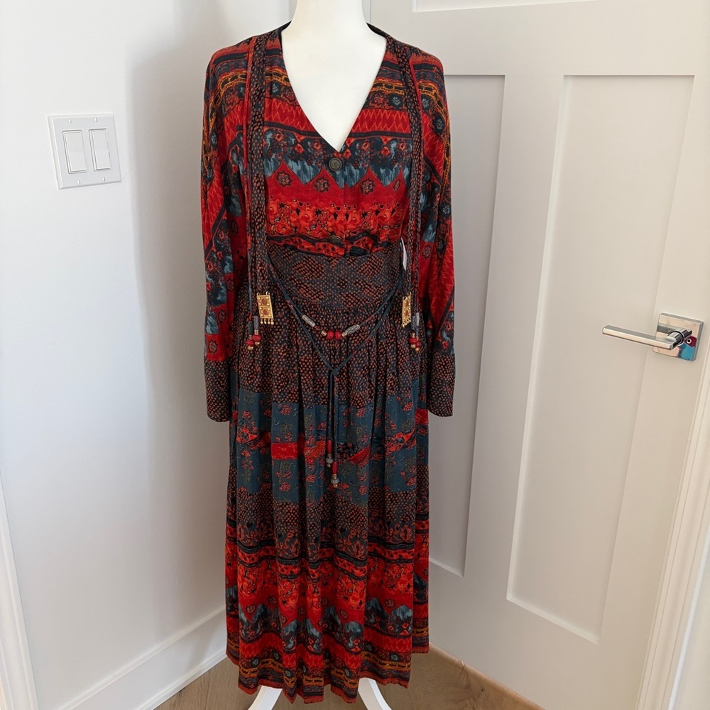 Vintage Carole Little Sz 4 Top & Skirt Set Woman’s Hippie  Colorful Boho *O